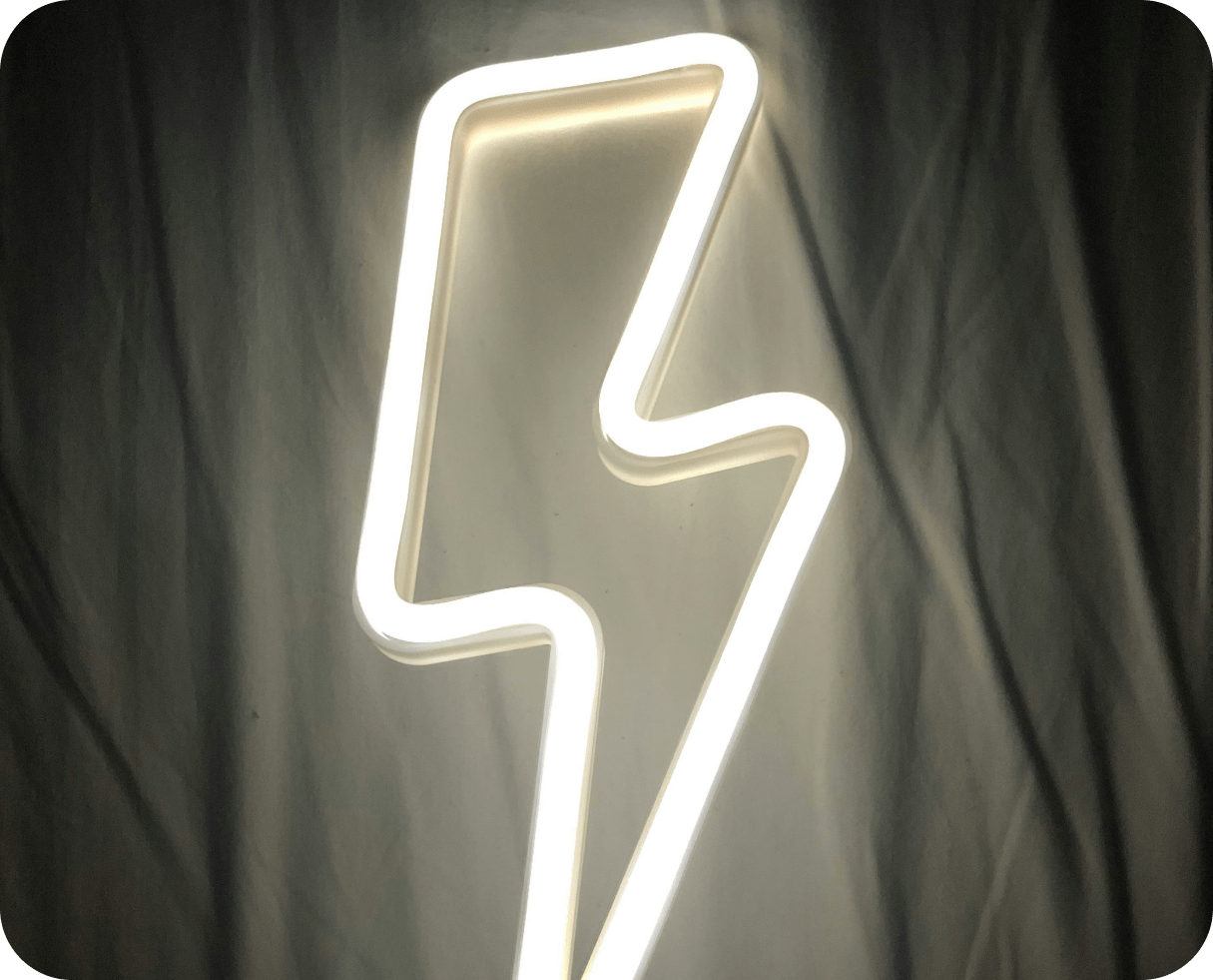 Lightning bolt design